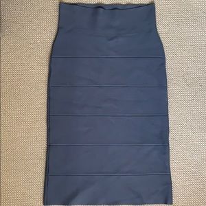 BCBG Maxazria Bandage Knee Length Skirt in Grey